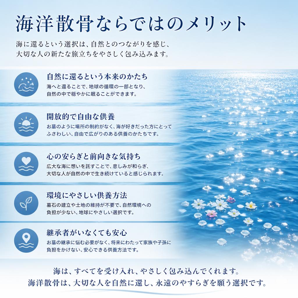 新しい供養の形 - 海洋散骨のメリット
