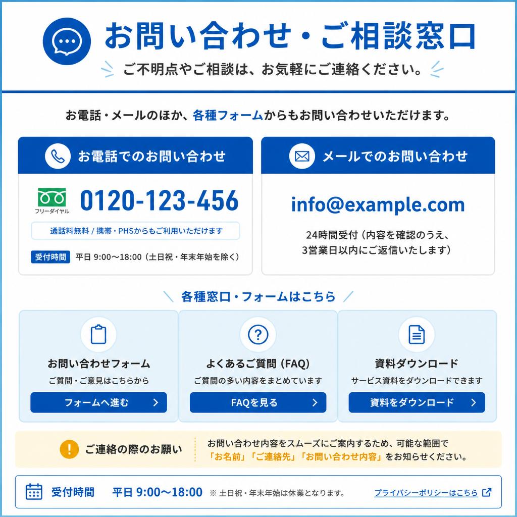 お問い合わせ・相談窓口